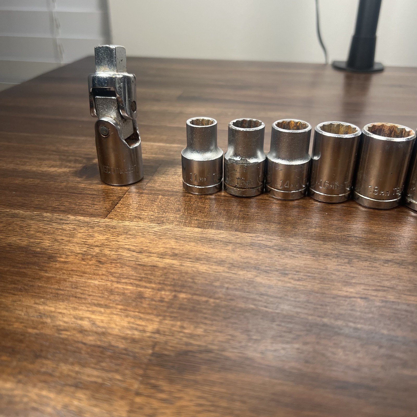 TecoMaster Vanadium 12 Point Socket Set (Missing Pieces) 11mm – 32mm See Picture