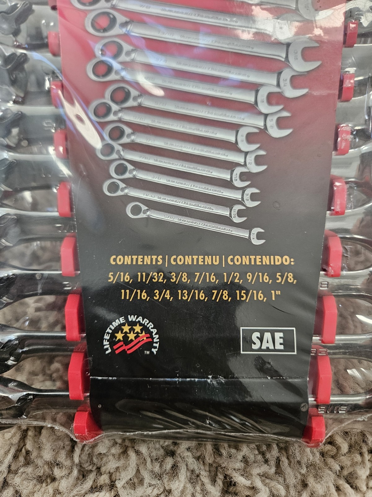 Gearwrench 13pc Master SAE Reversible Ratcheting Wrench set 5/16″ to 1″ #9509N