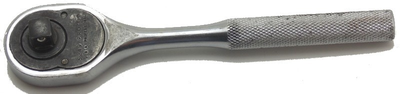 Proto Professional 3/8″ Drive 7″ Long Knurled Grip Ratchet Model 5249 USA Used