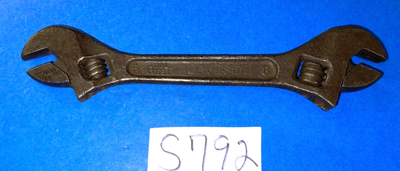 LAKESIDE TOOLS VINTAGE DOUBLE END CRESCENT WRENCH 6-8