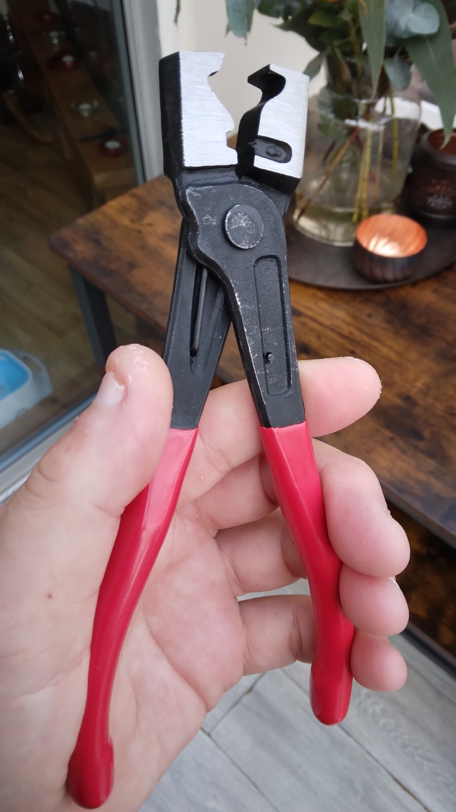 Hose Clip Pliers Click R Type Collar Clamp. Spring Loaded, Double Dipped Handles