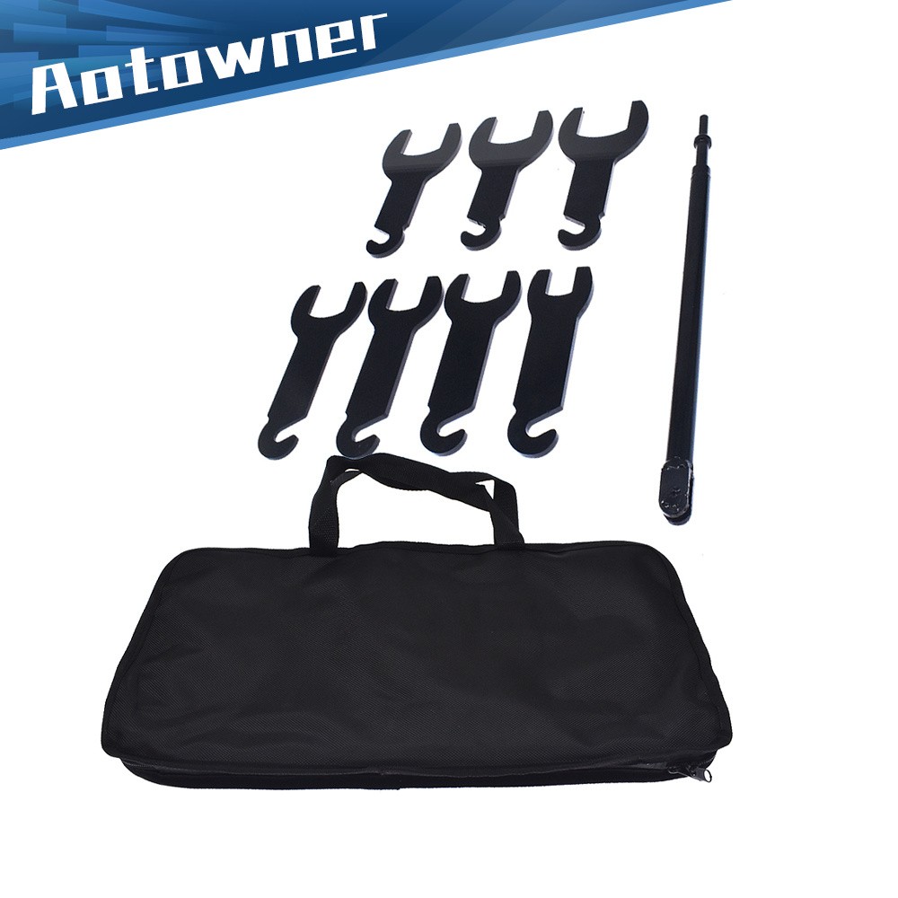 Pneumatic Fan Clutch Wrench Set Removal Tool Kit 7PCS For Ford GM Chrysler Jeep