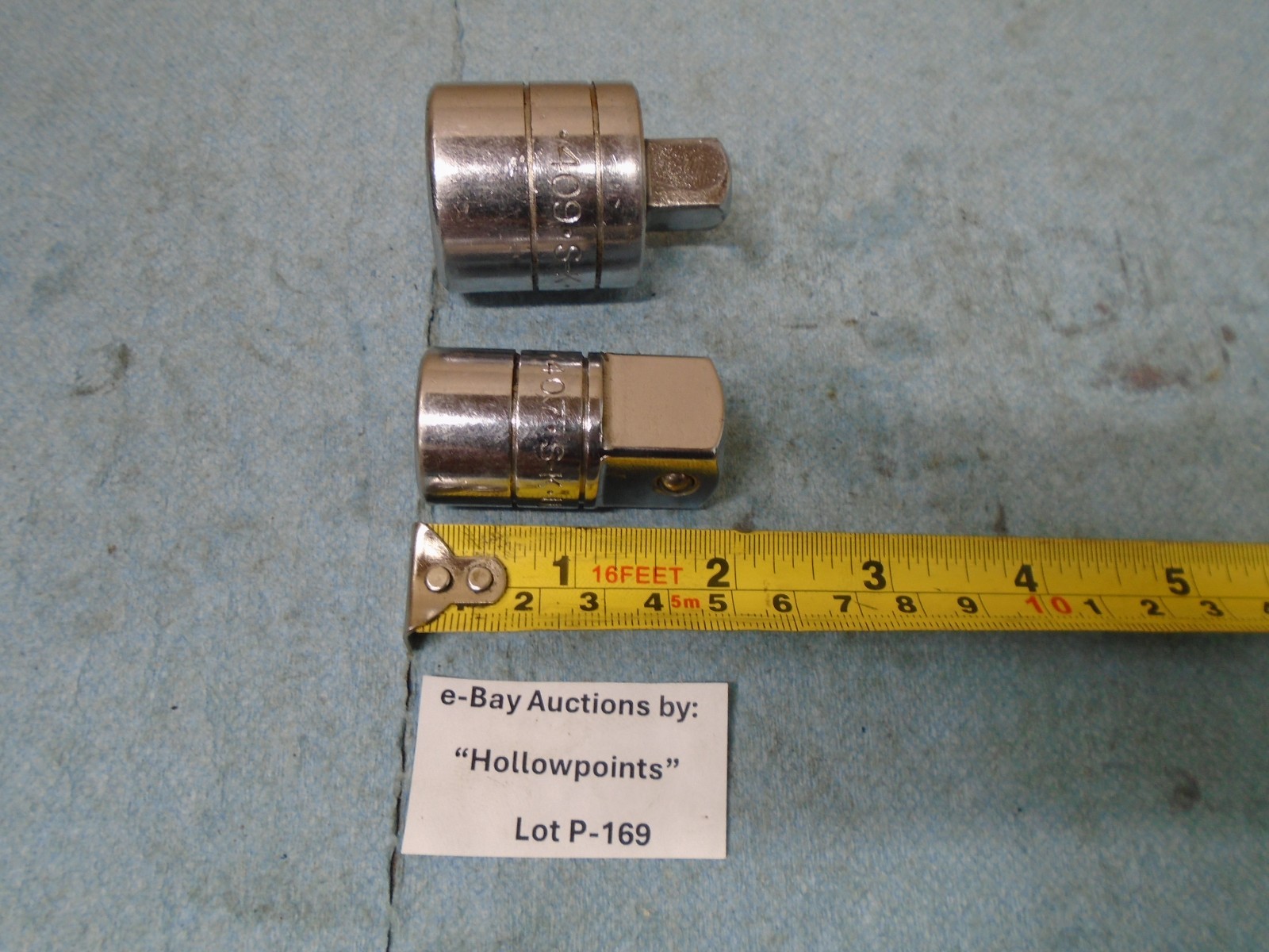 2 S-K Ratchet Adapters No. 407 & 409 1/2F x 3/4m + 3/4F x 1/2M SK USA P169
