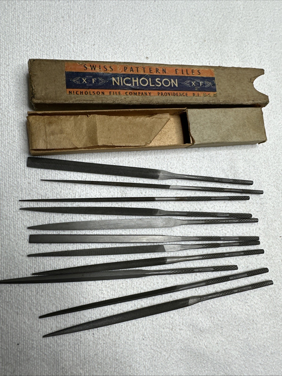 Set of 11 – Nicholson Mini Files 5 1/2″ swiss pattern files USA