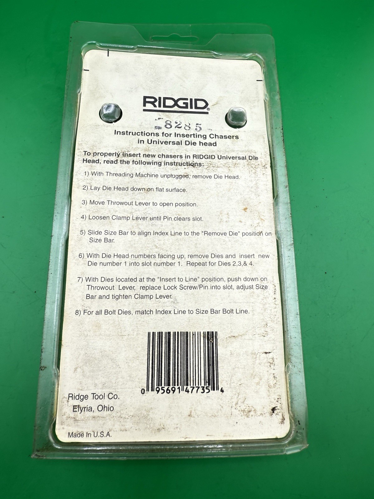 NEW Ridgid 47735 Universal Alloy-Steel Dies RH 1/8″ NPT Excellent Condition