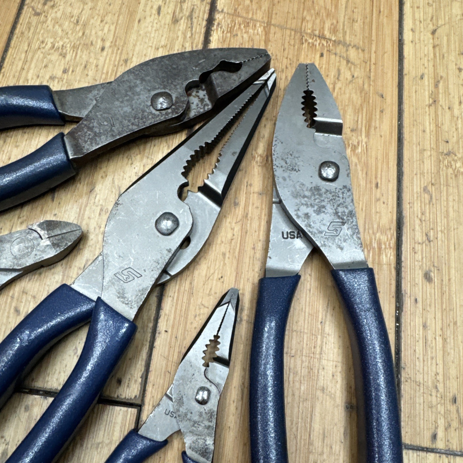 Snap-on PL347ACFMB POWER BLUE 5pc Soft Grip Joint Pliers 85acf2 Ln44bcf 4