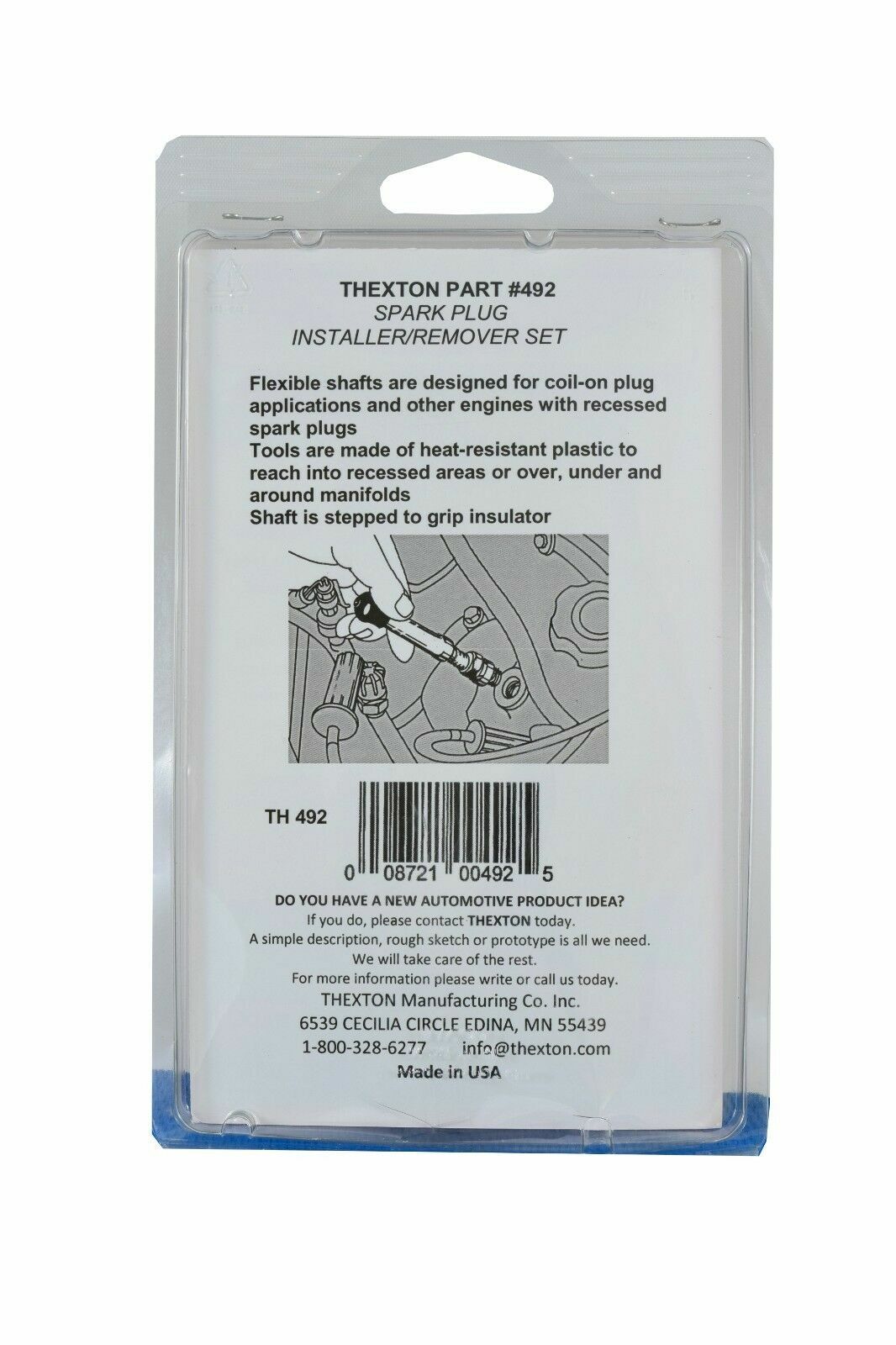 Thexton 492 Coil On Plug Spark Plug Installer Remover Tool Kit New Free Shipping