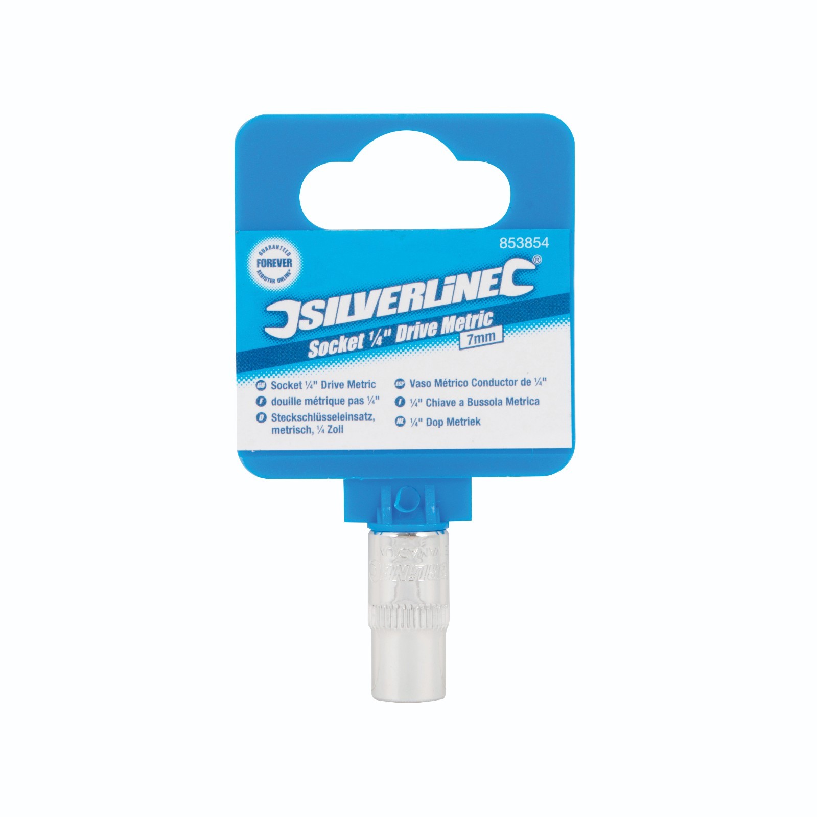 7mm 6 Point Socket 1/4″ Drive Metric 853854 Silverline Mechanical Engineering