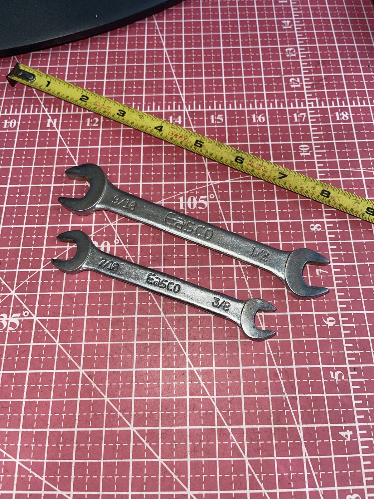 Easco USA 2 Piece SAE Open End Wrench Set 3/8 In – 9/16 In Vintage 3/8” – 9-16”