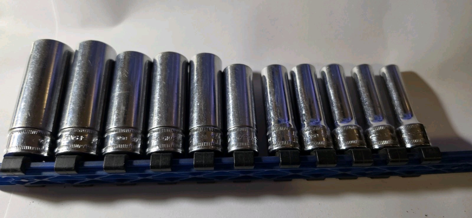 Snap-on 11pc 3/8″ Drive 6-Point Metric Flank Drive® Deep Socket Set (8-18mm)