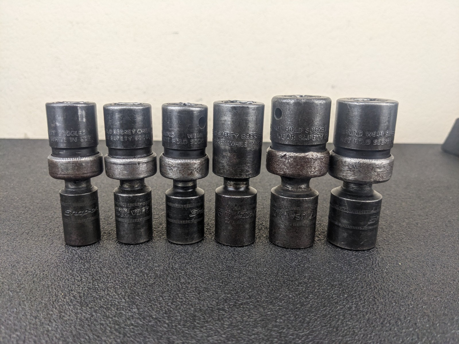 #bl432 Snap On Tools IPLM 1/2” Impact Swivel Socket Set 12,13,14,15,17,18mm