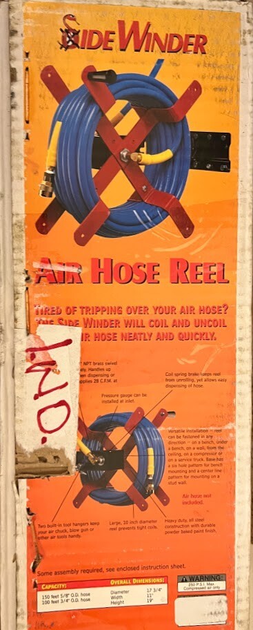 AIR HOSE REEL SIDE WINDER Prt# 50350/BRAND NEW