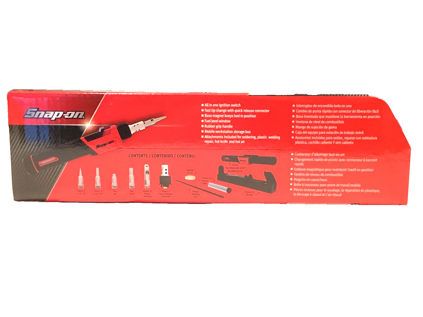 Snap on YAKS42 RED Butane Gas Soldering Iron & Plastic Weld Kit 25-130 Watts NEW