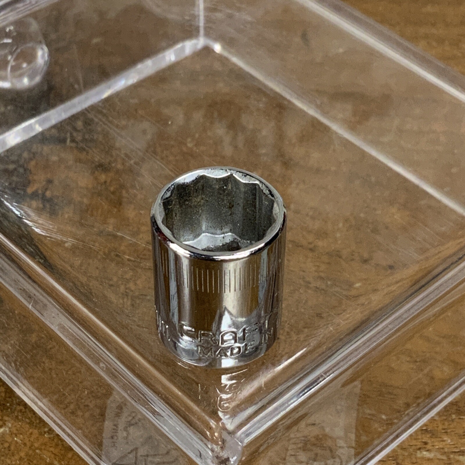 Vintage Craftsman 14mm 3/8″ Drive 12-Point Socket VV Series #44305 1″ Long