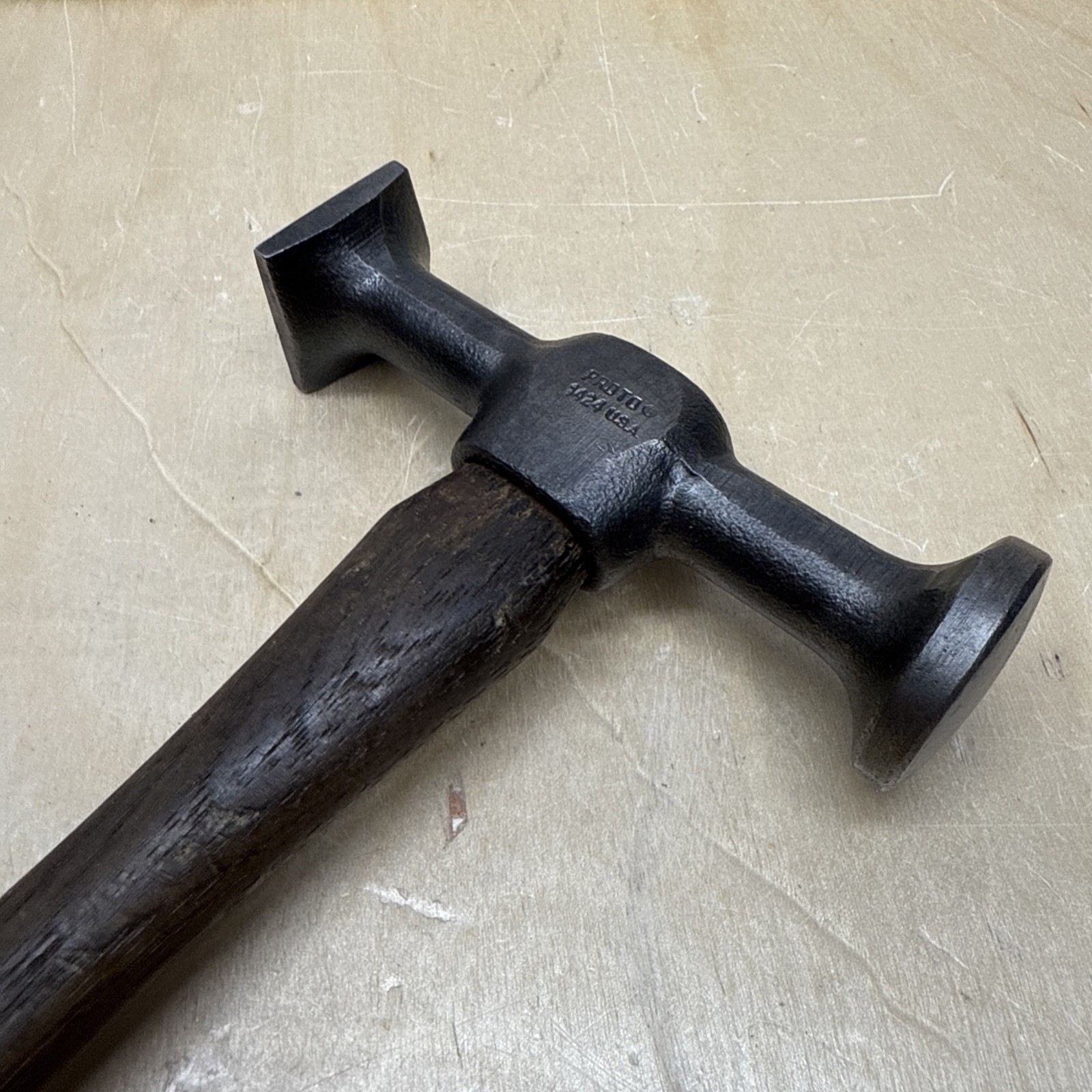 Vintage Proto USA General Purpose 2-Headed Square & Round Auto Body Hammer 1424