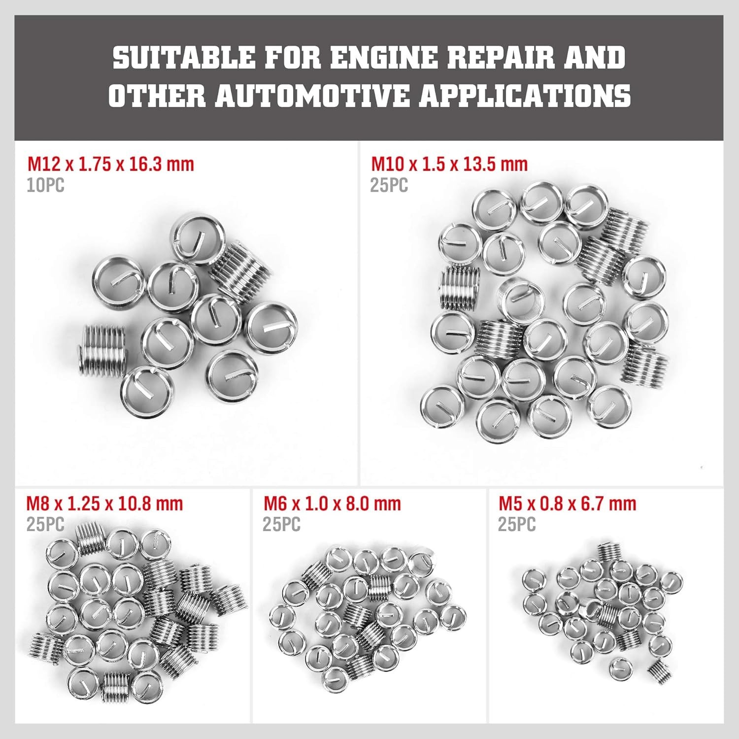Metric Helicoil Thread Repair Kit 131-pc Set