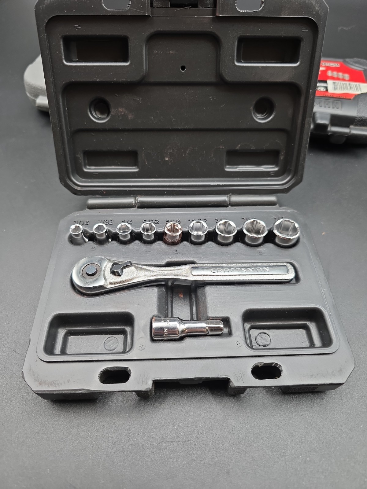 Lot Of 3 Complete Craftsman Socket Wrench Sets #34861 #34860 & #34860