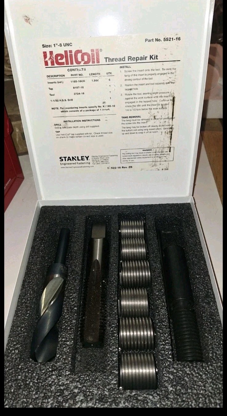 HELI-COIL Thread Repair Kit: 1″-8 Thread size 5521-16 NIB