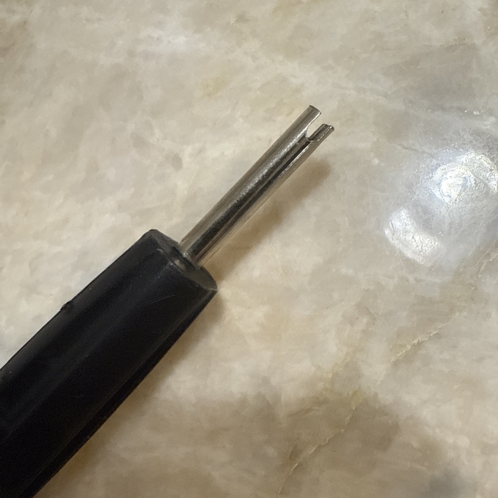 ONE MILTON S-444 VALVE CORE REMOVAL TOOL AND ONE TIRE TREAD DEPTH GAUGE. NEW )