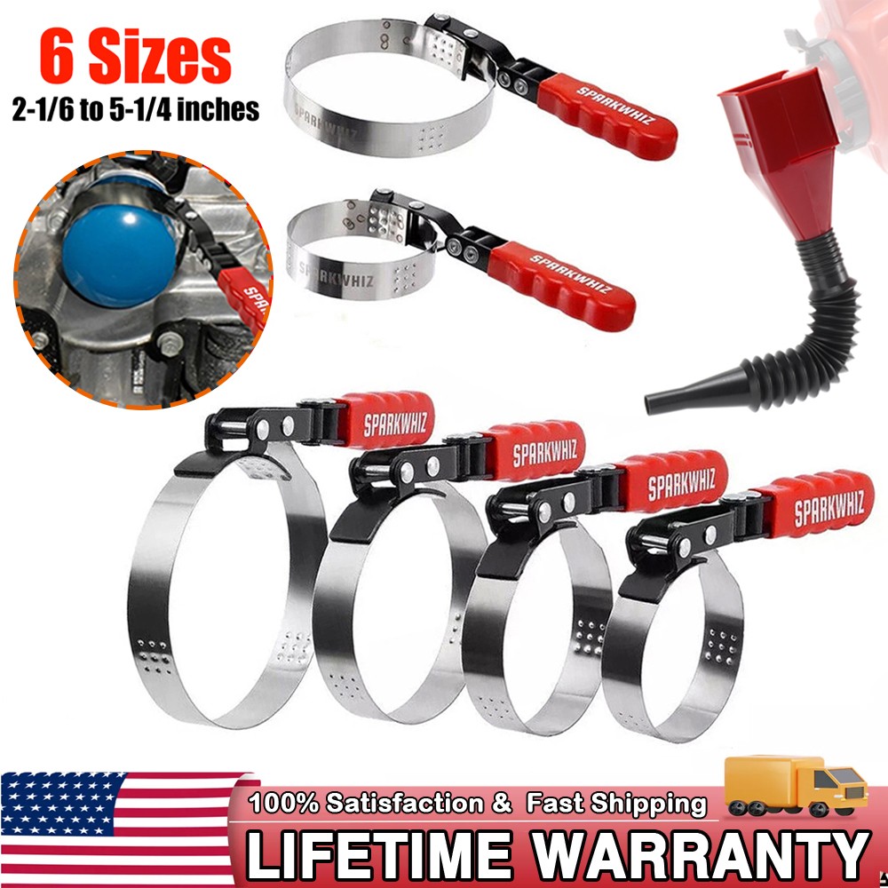 SPARKWHIZ 7 IN 1 Oil Filter Wrench Oil Filter Removal Tool Set 2-1/6″ 5-1/4″