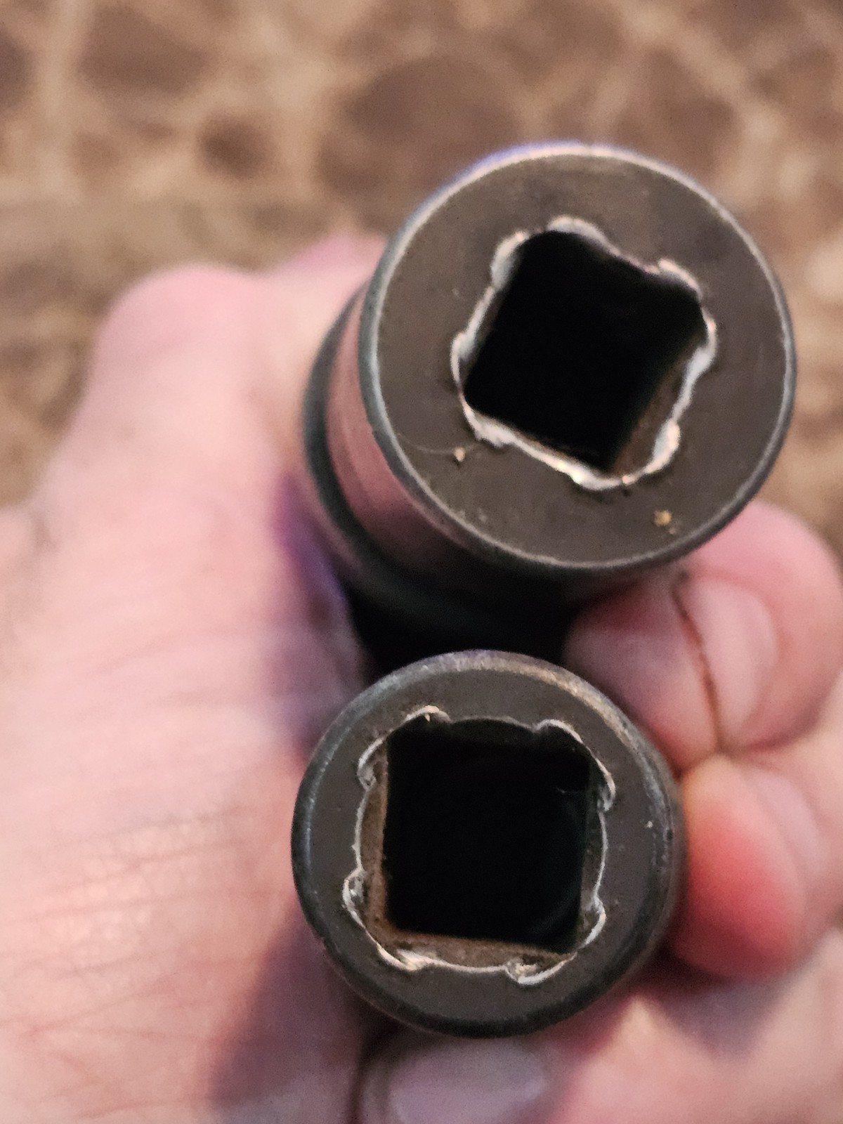 2 Snapon 1/2″ Drive 6Pt SAE 13/16 5/8 Shallow Swivel Impact Sockets IPL26 IPL20B