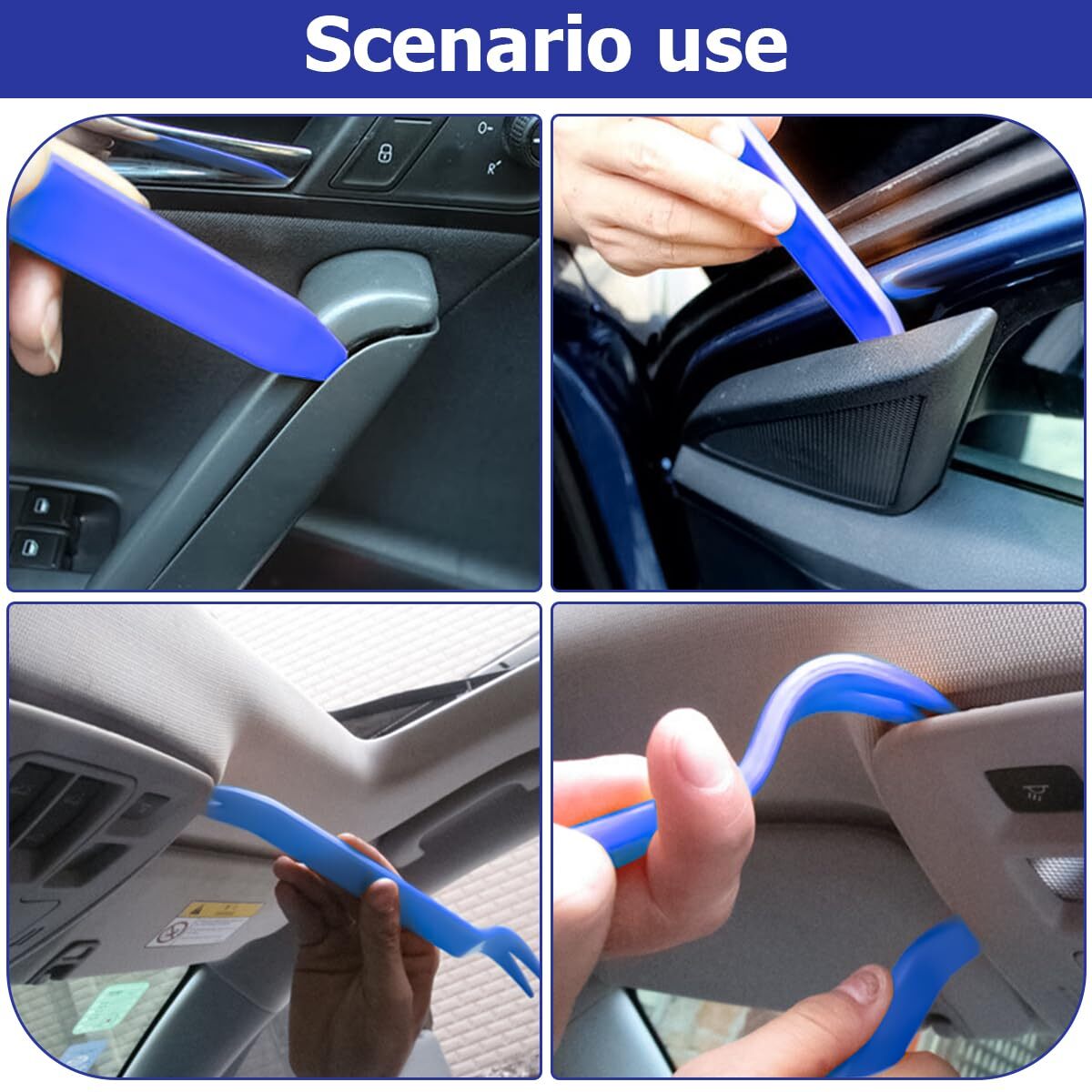 Trim Removal Tool For Auto 5 Pcs Car Pry Tool Kit Clip Fastener Remover Set For