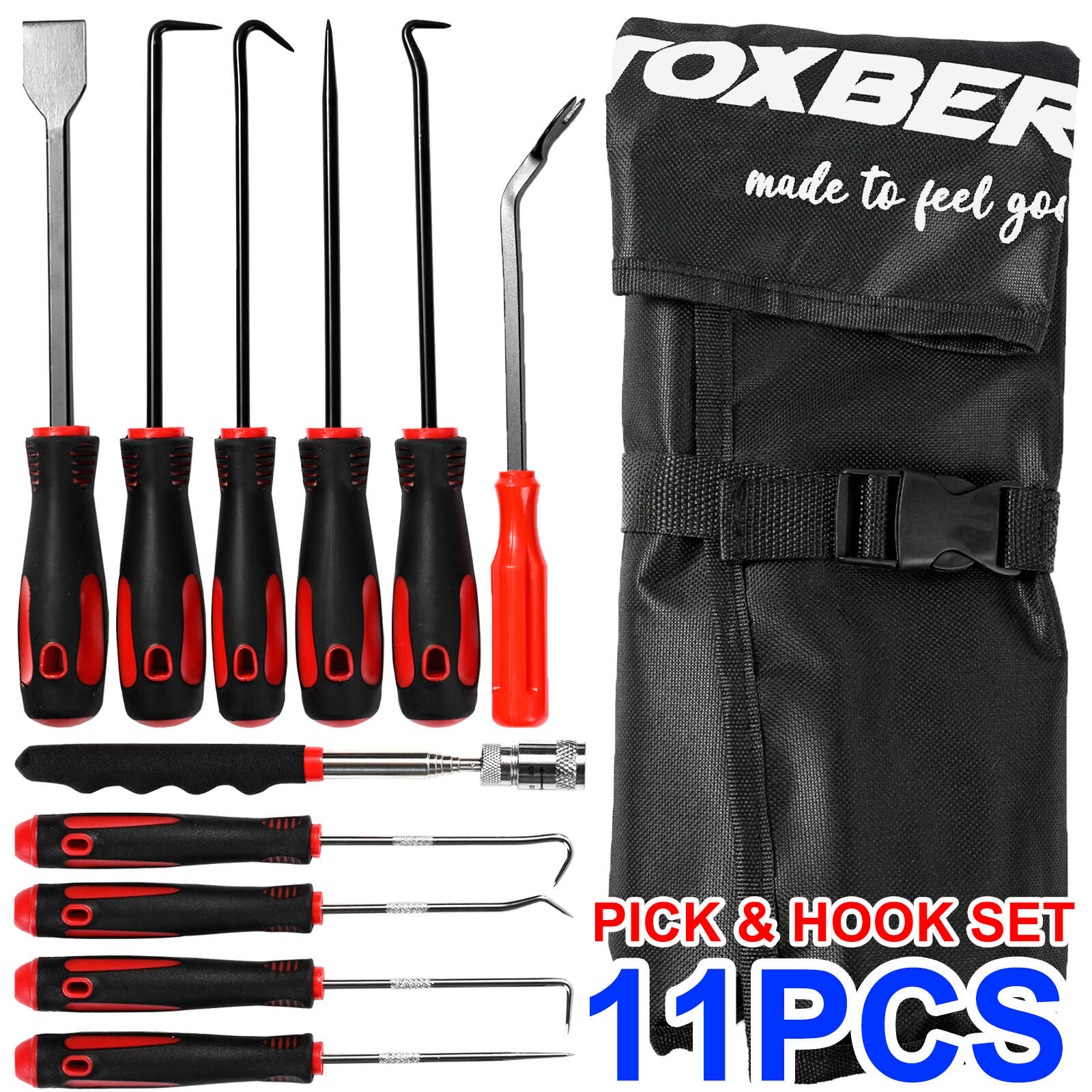 11x Pick And Hook Set Automobile Electronic Hand Tool Scraper Oring Seal Removal
