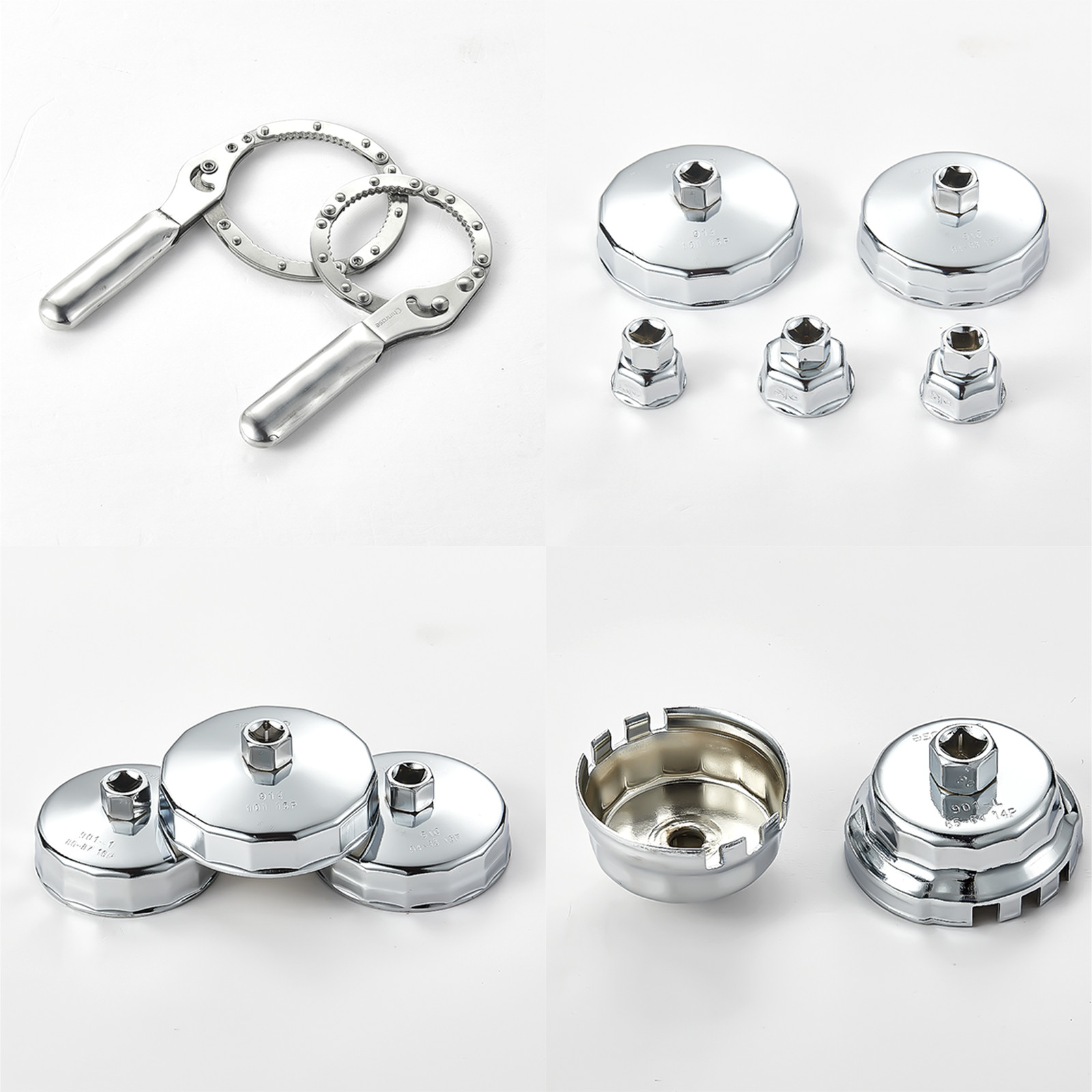 Oil Filter Wrench Socket Set Cup Type 1/2 inch Drive Cap Removal Tool Auto 35X