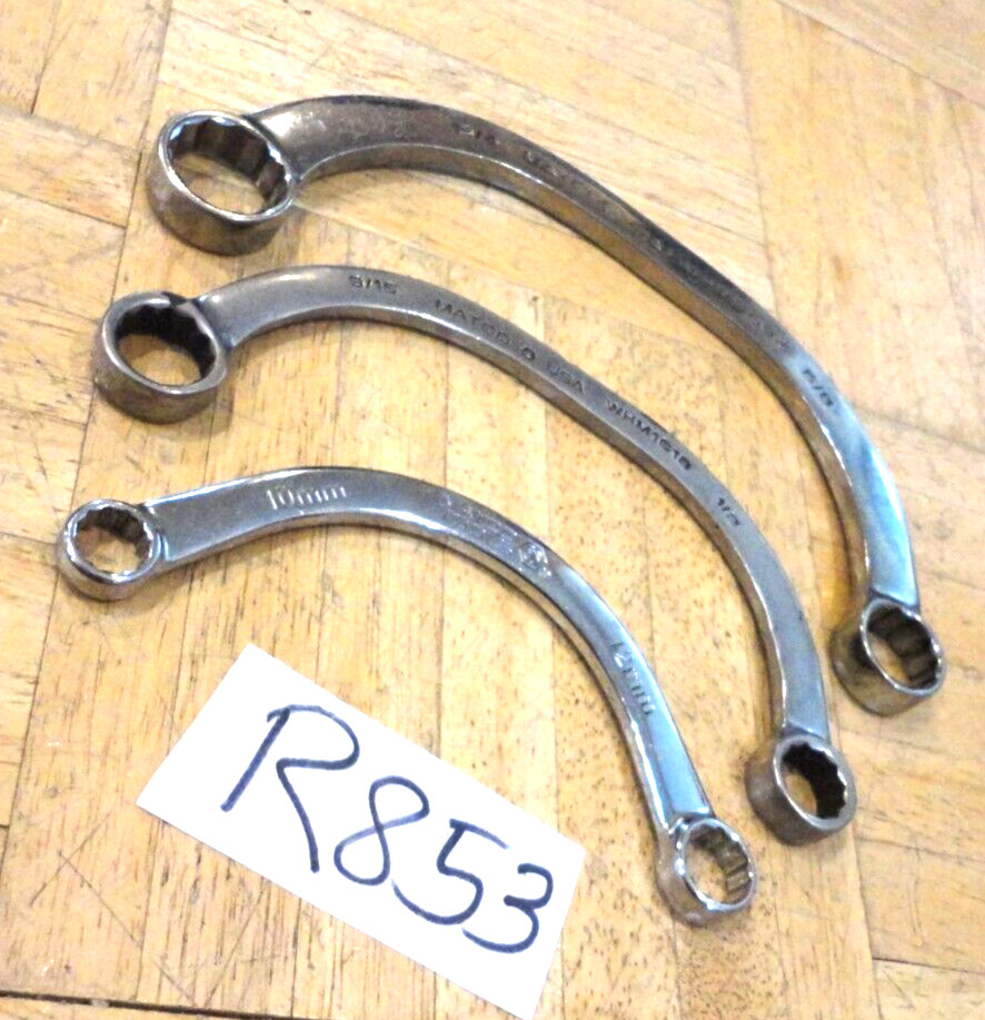 MATCO TOOLS 3 PC. METRIC & SAE. HALF MOON WRENCHES 10-12, 9/16-1/2, 3/4-5/8