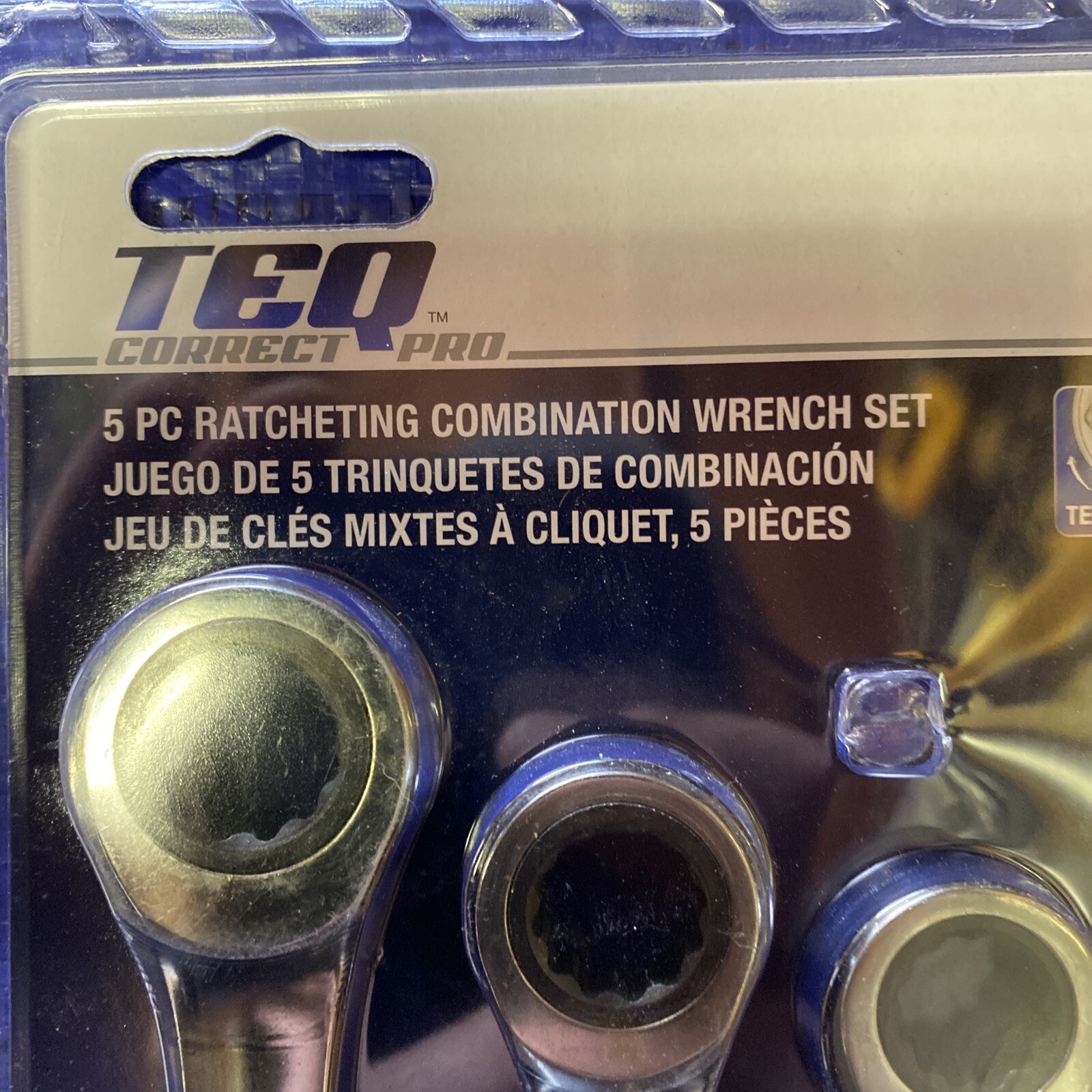 TEQ Correct Pro – 5 Pc SAE Ratcheting Wrench Set- TP93005