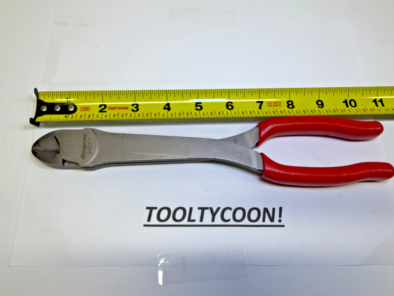 Snap-On Tools USA NEW RED 11″ VectorEdge Heavy Duty Diagonal Cutters 312CF