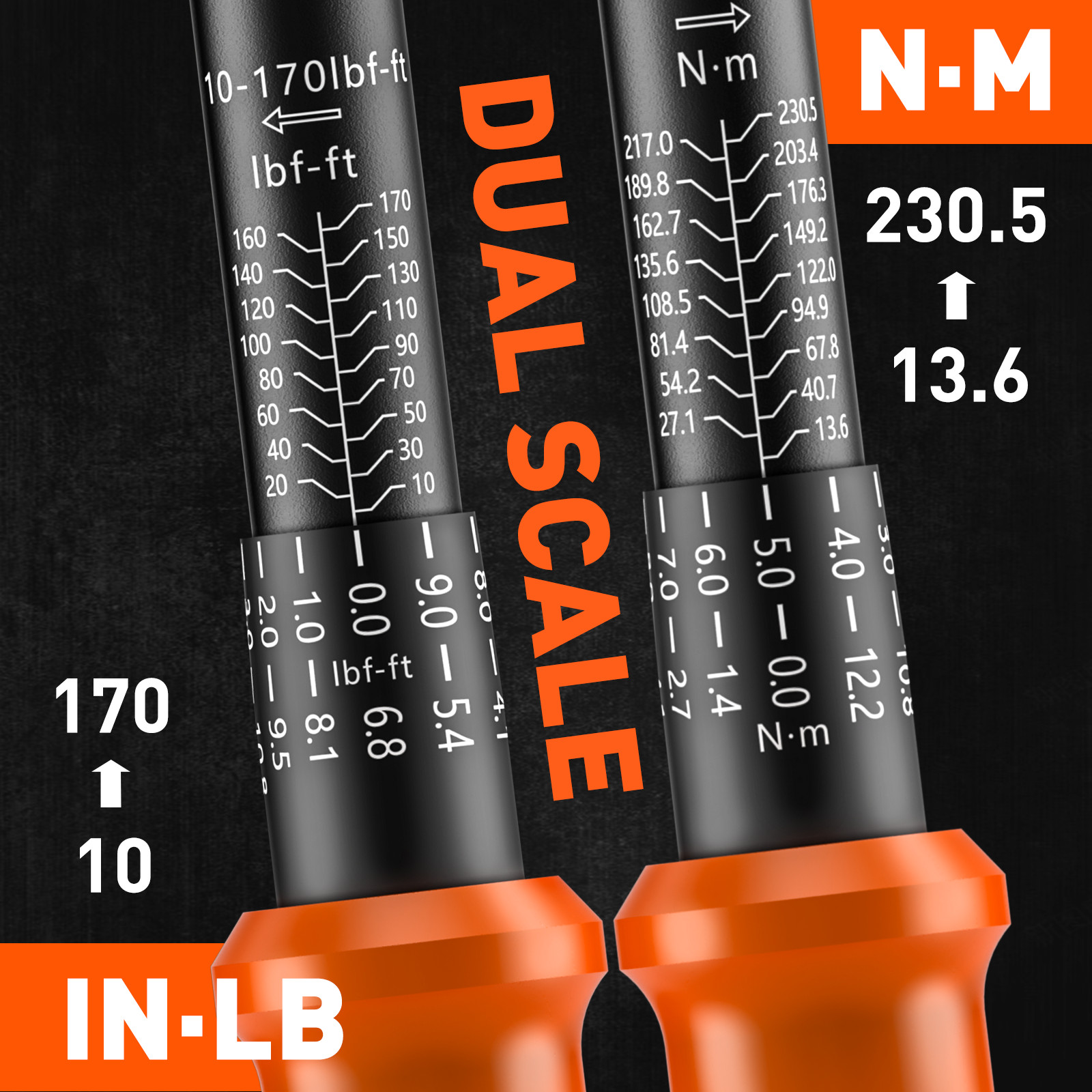 1/2″ Torque Wrench Snap Socket Professional Drive Click Type Ratcheting