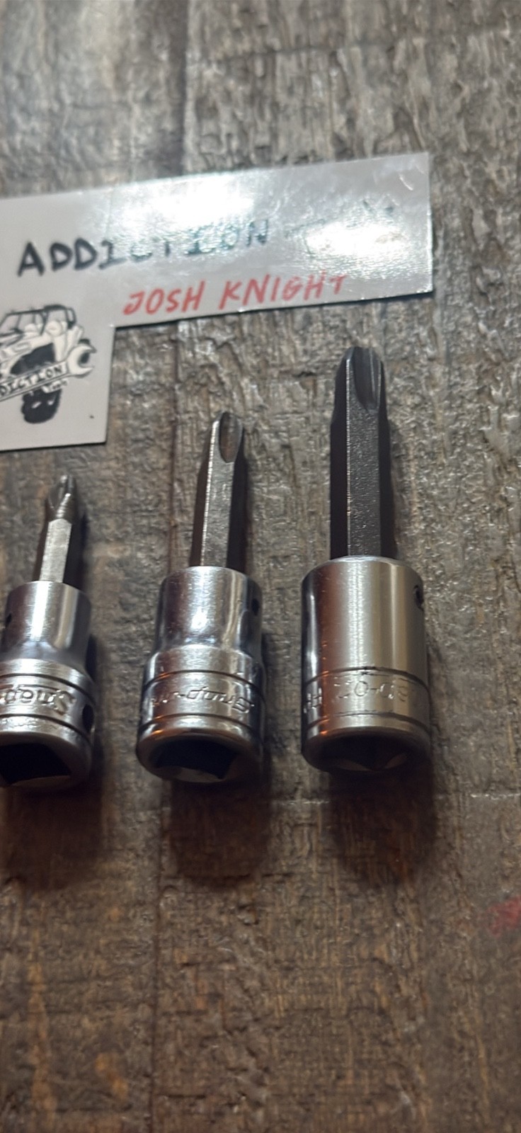 Snap on 4 piece Phillip bits tool set clean, and no owner markings