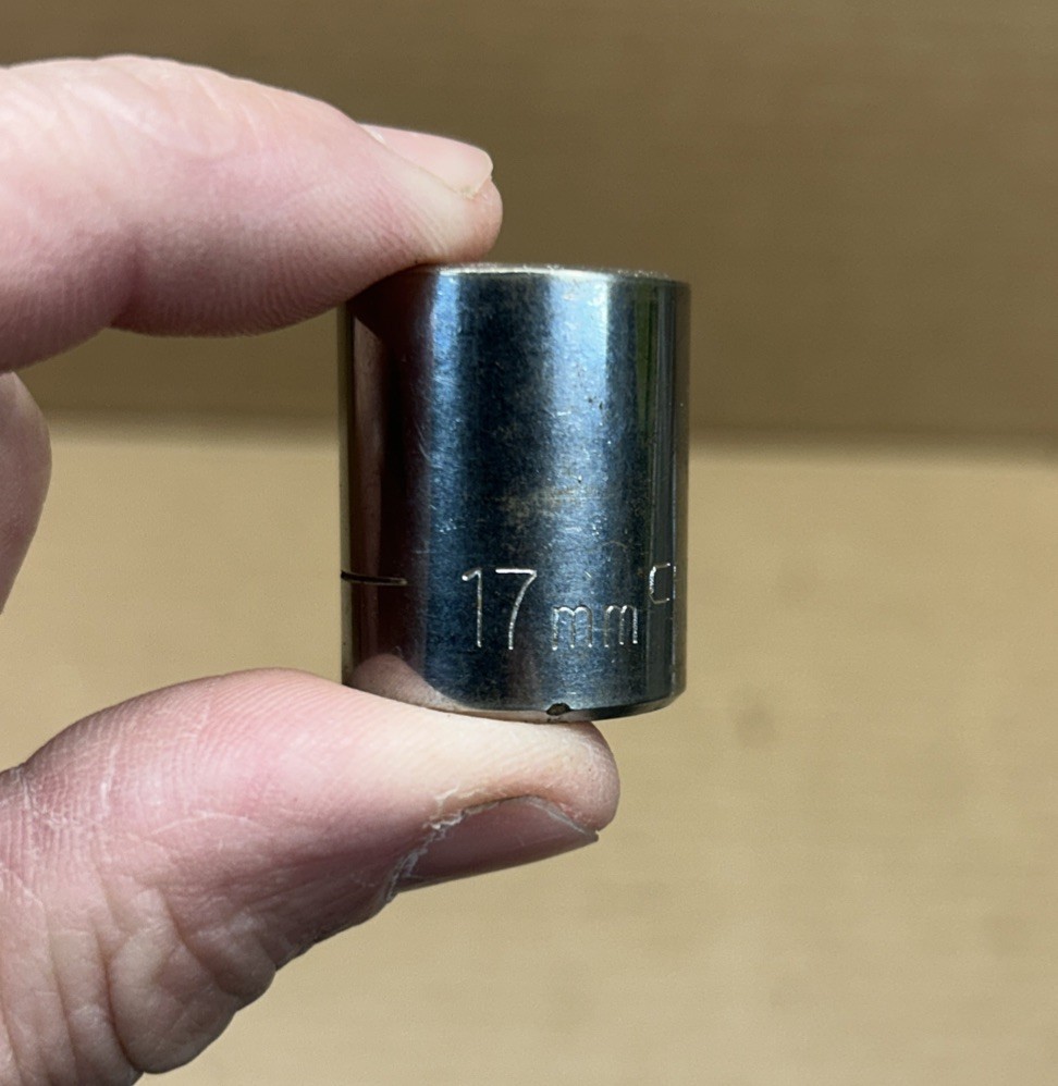 Craftsman 17mm 12 Point Shallow Chrome Socket 3/8″ Drive EE 44307 USA