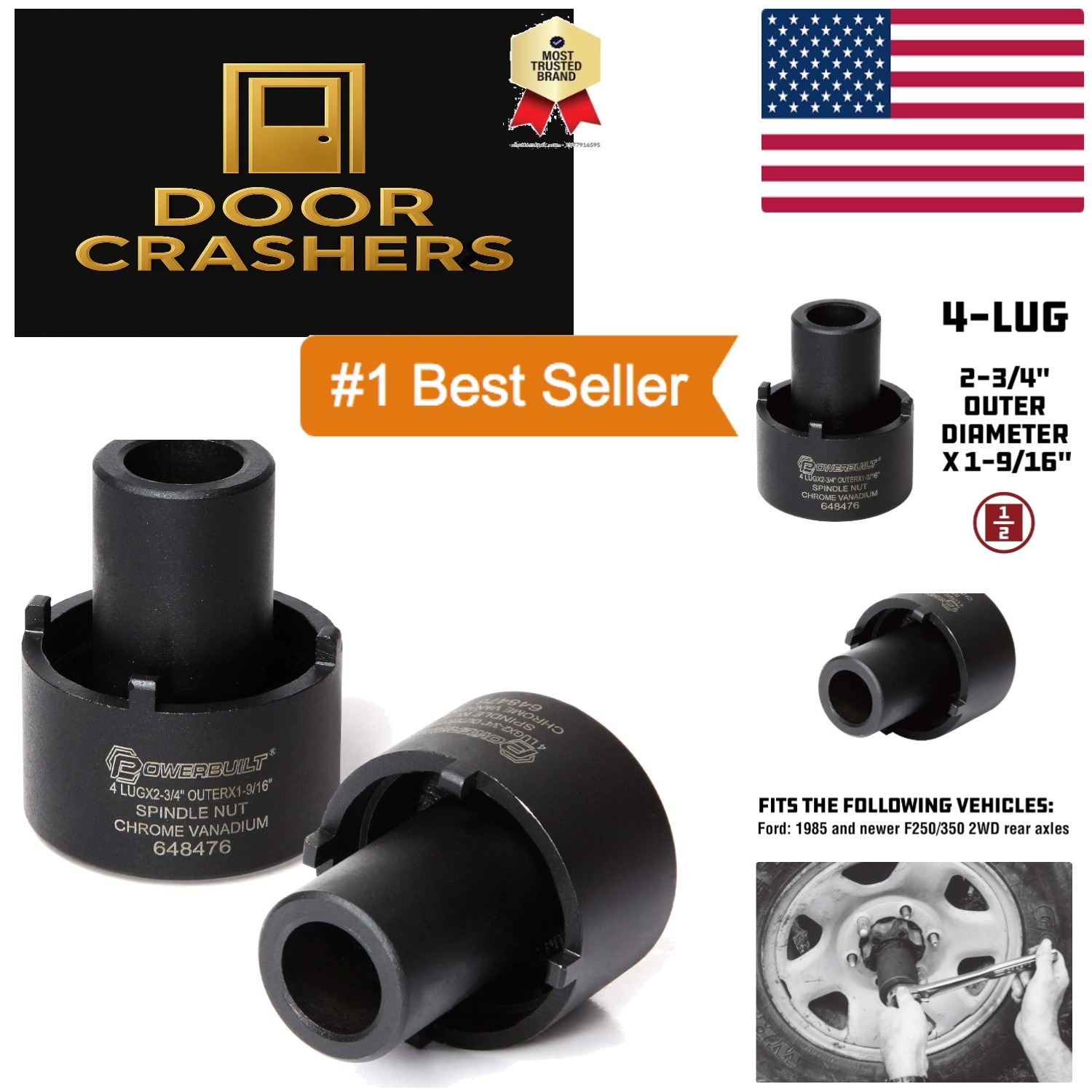 Lightweight Black Spindle Nut Socket – Perfect for Ford Maintenance