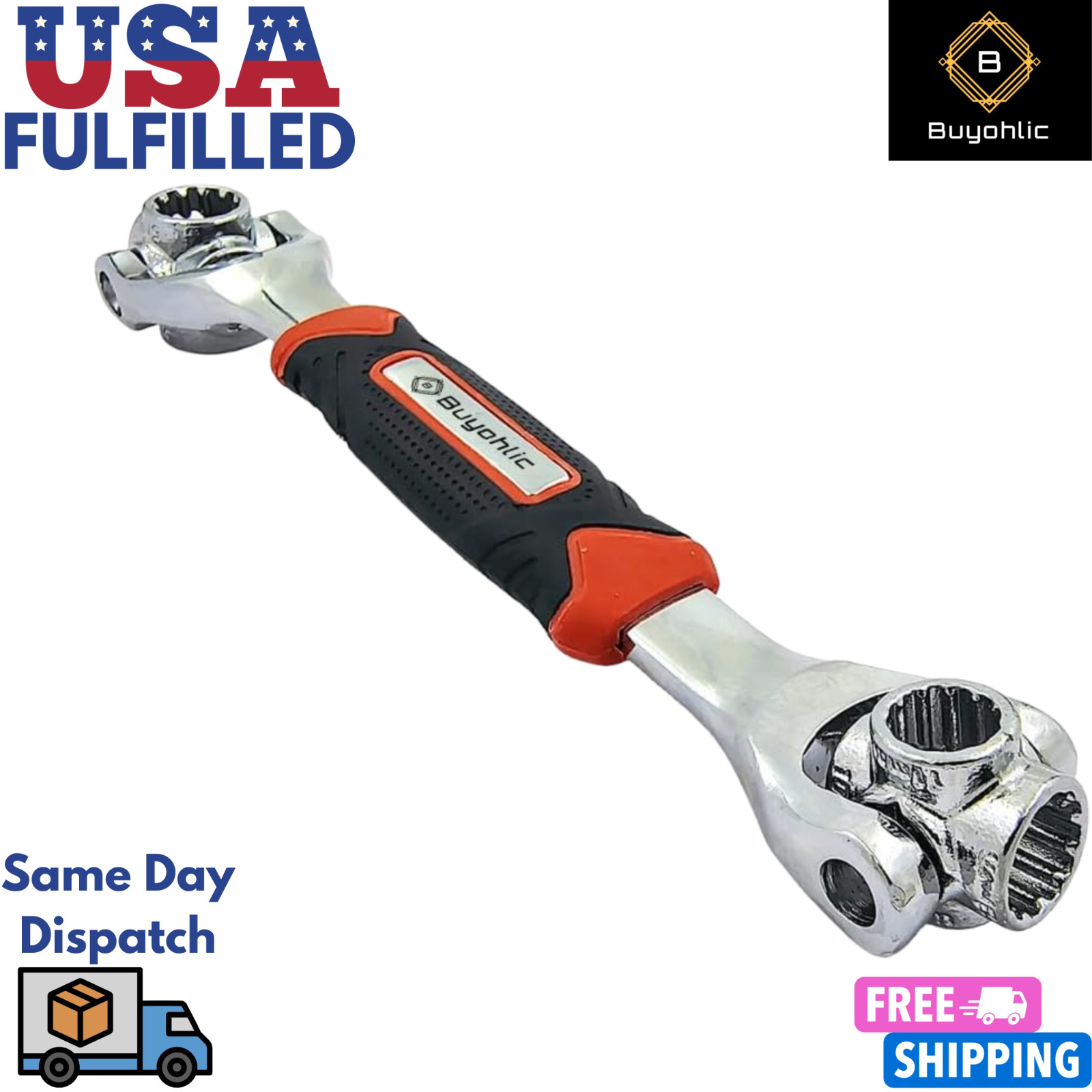 48-in-1 Socket Wrench, 360° Rotating Head, Stainless Steel Tool-USA STOCK