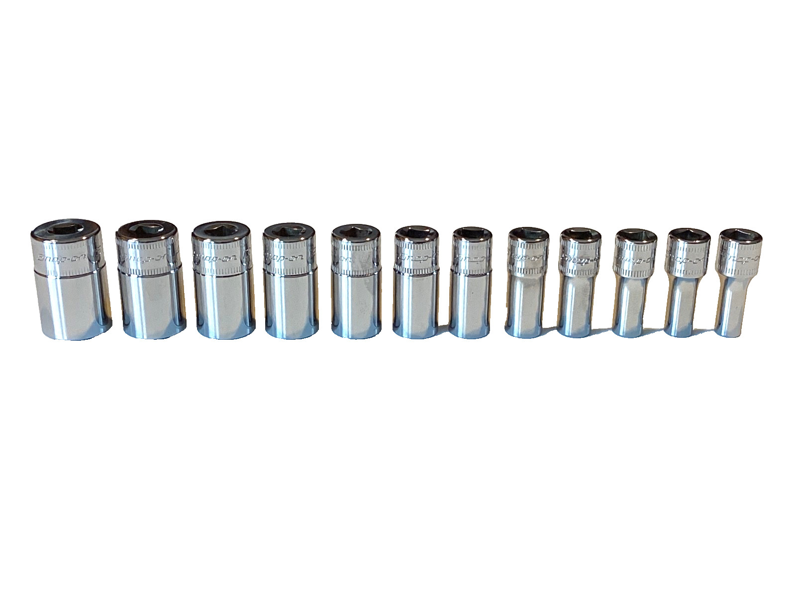 Snap On USA 112TMMSY NEW 12 Piece 1/4″ Drive 6 Point Semi Deep Metric Socket Set