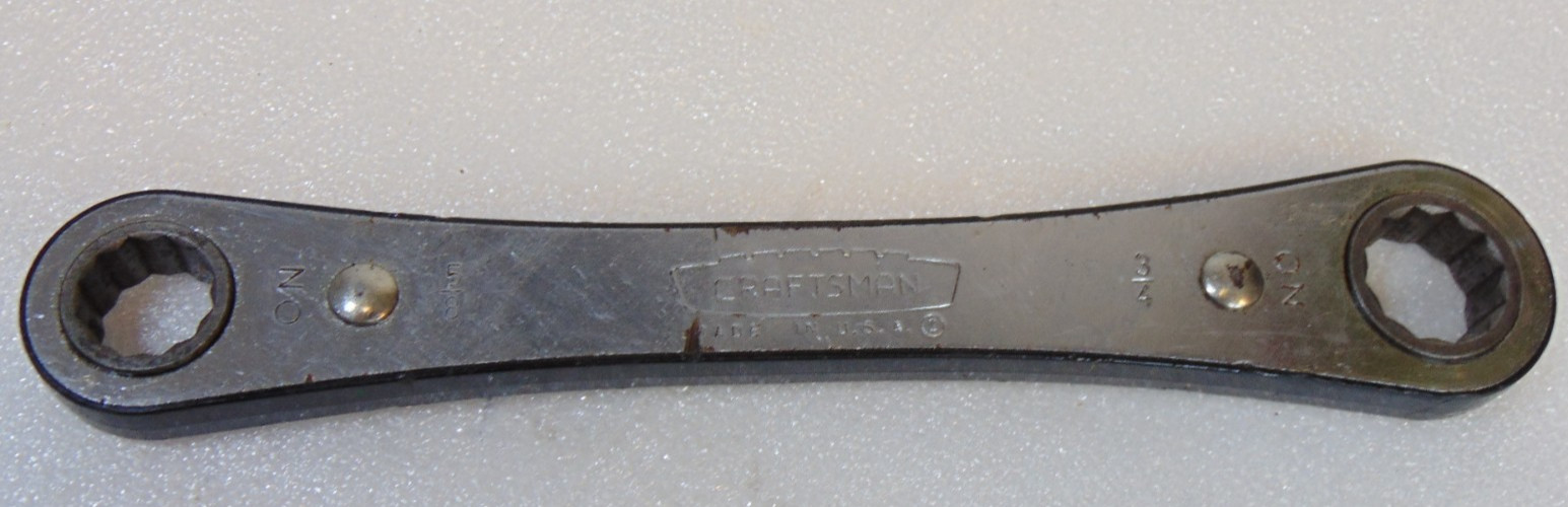 Craftsman Double Box End Ratcheting SAE Wrench USA 1/4 5/16 5/8 3/4 13/16 7/8
