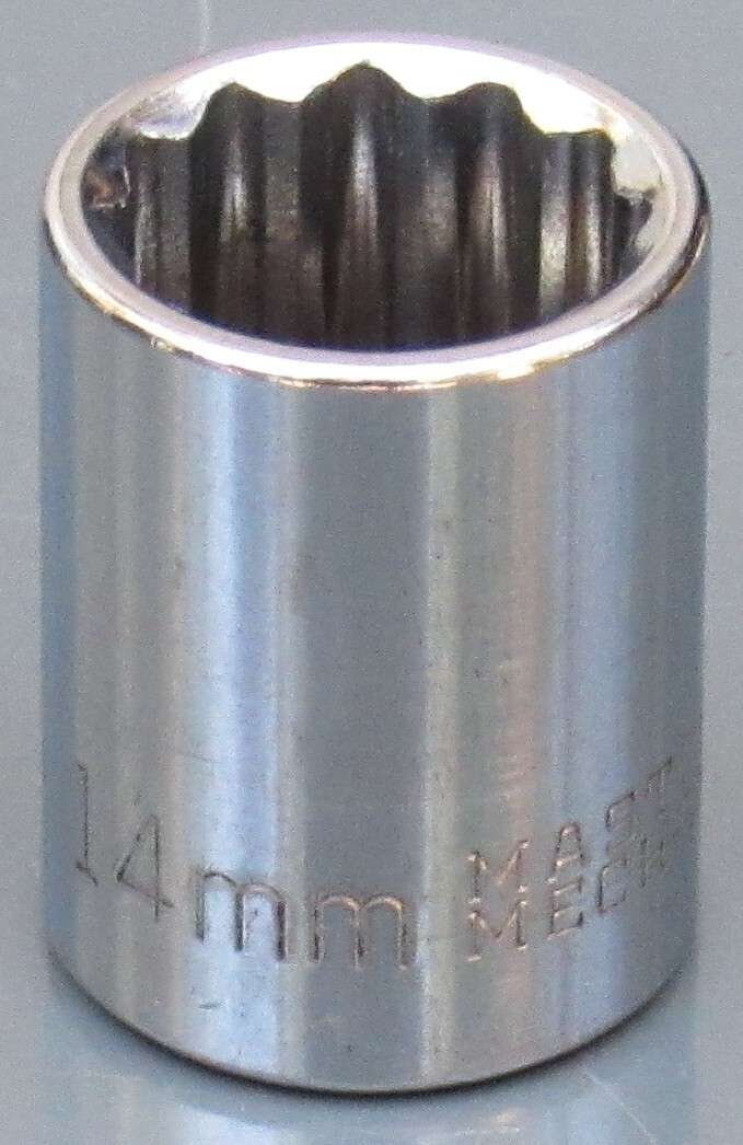 MASTER MECHANIC, 3/8″ DRIVE SHALLOW SOCKET, 14MM, 12 PT, M1214M