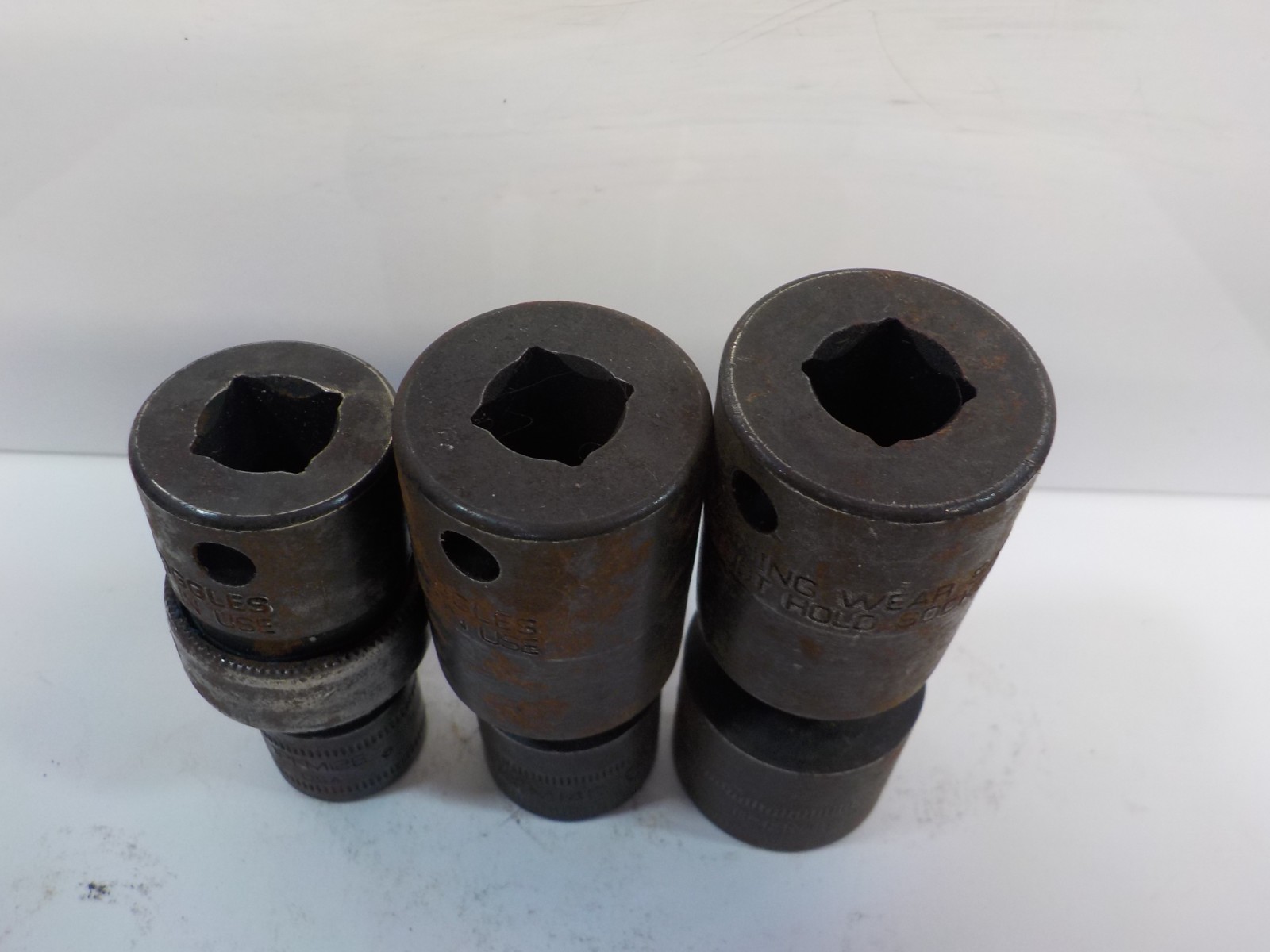 3 Pack Snap-On Swivel Impact Sockets 12mm, 14mm, 18mm IPFM12B IPFM14C IPFM18C