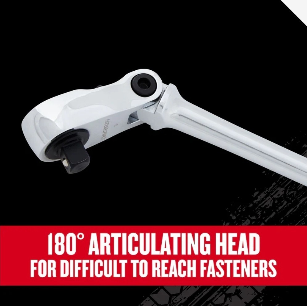NEW Craftsman V-Series 3/8” Drive 96T Long Handle Flex Head Ratchet CMMT86323V V