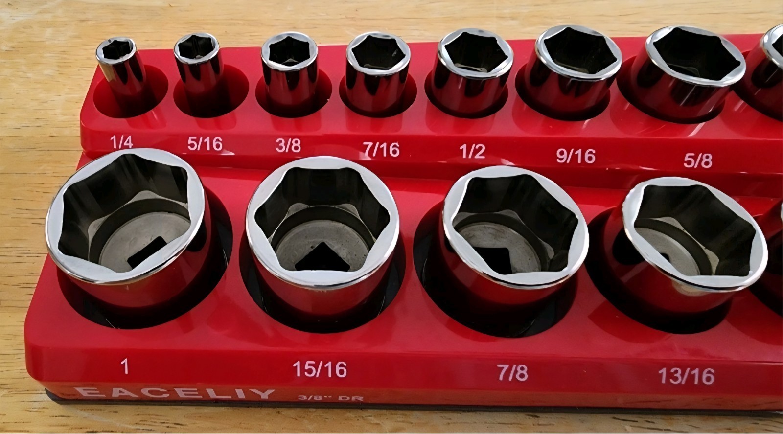 Snap-on 3/8 Dr 26pc 1/4-1 Shallow FDX & SEMIDEEP 6pt Socket Set 211YFSY 211FSSY