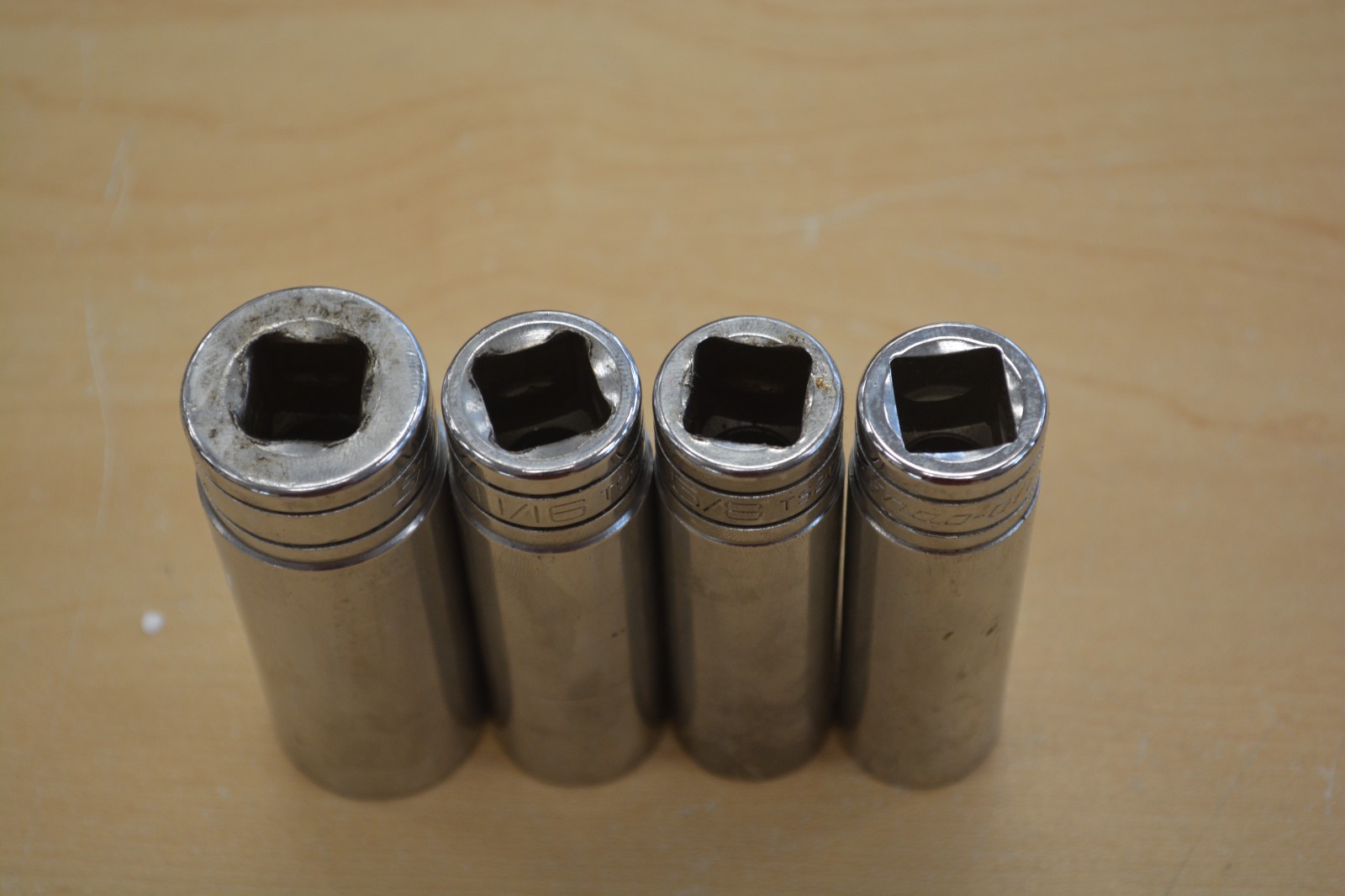 Snap On 313TSYA 4pc 1/2» Drive 6pt Deep Socket Set * Pre-owned* FREE SHIPPING