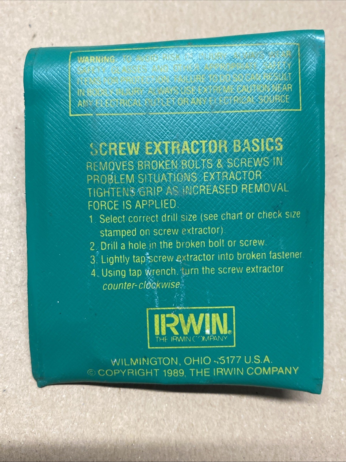 Irwin Hanson Spiral Screw Extractors 5 Piece Set #52435 with Pouch – Light Use