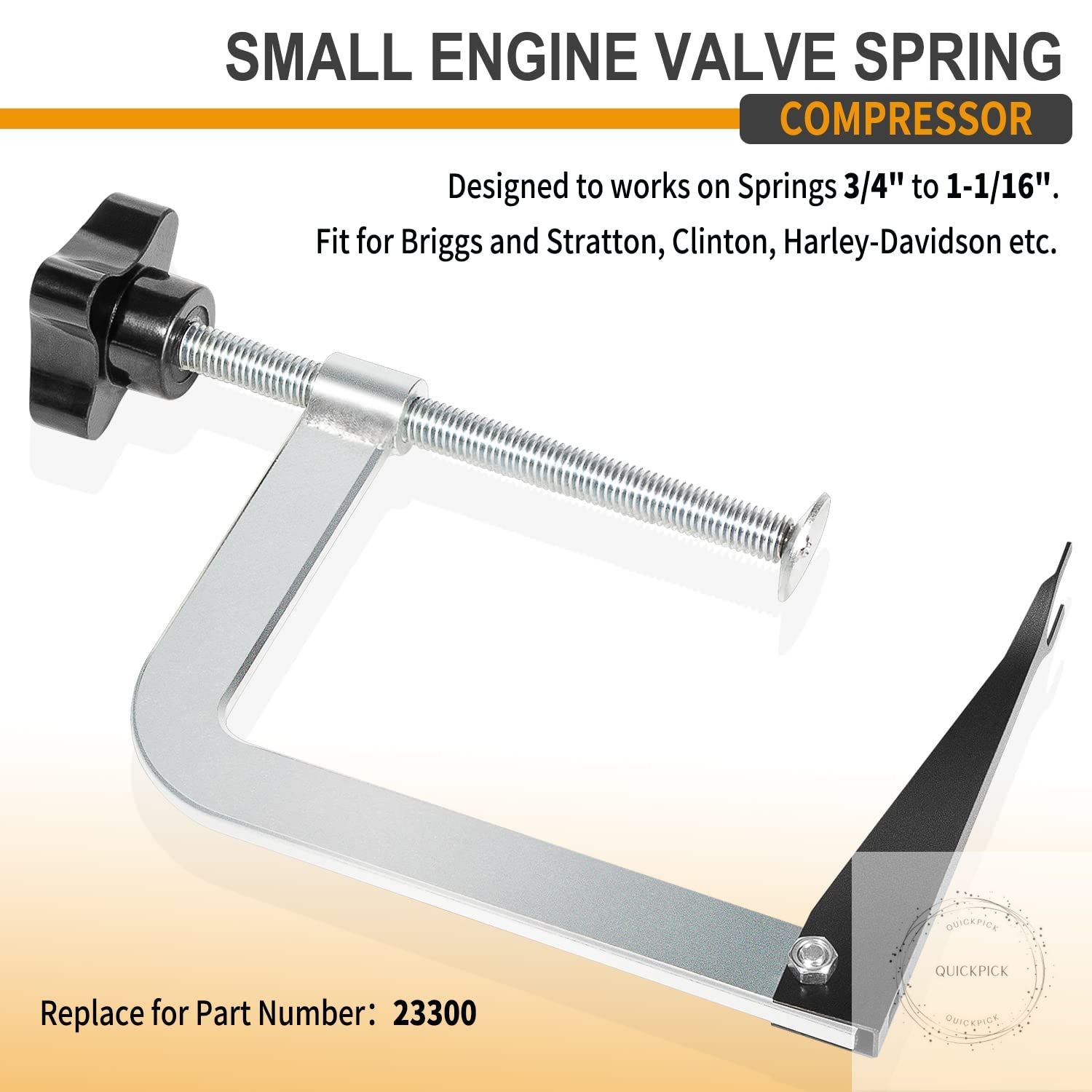 Small Engine Valve Spring Compressor Tool Works on Springs 3/4″ to 1-1/16″ Fit