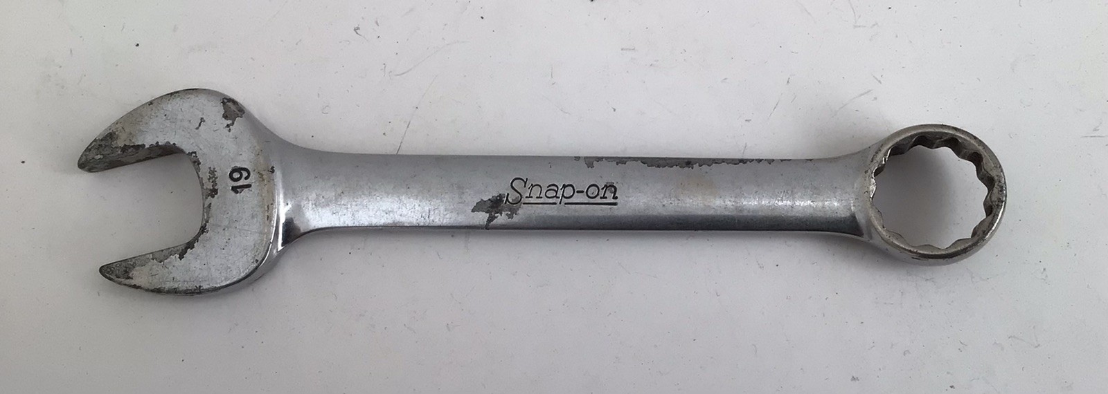 Snap On 19mm 12 Point Combination Wrench Made In USA EOXM 19 / 6 3/4 Inches Long