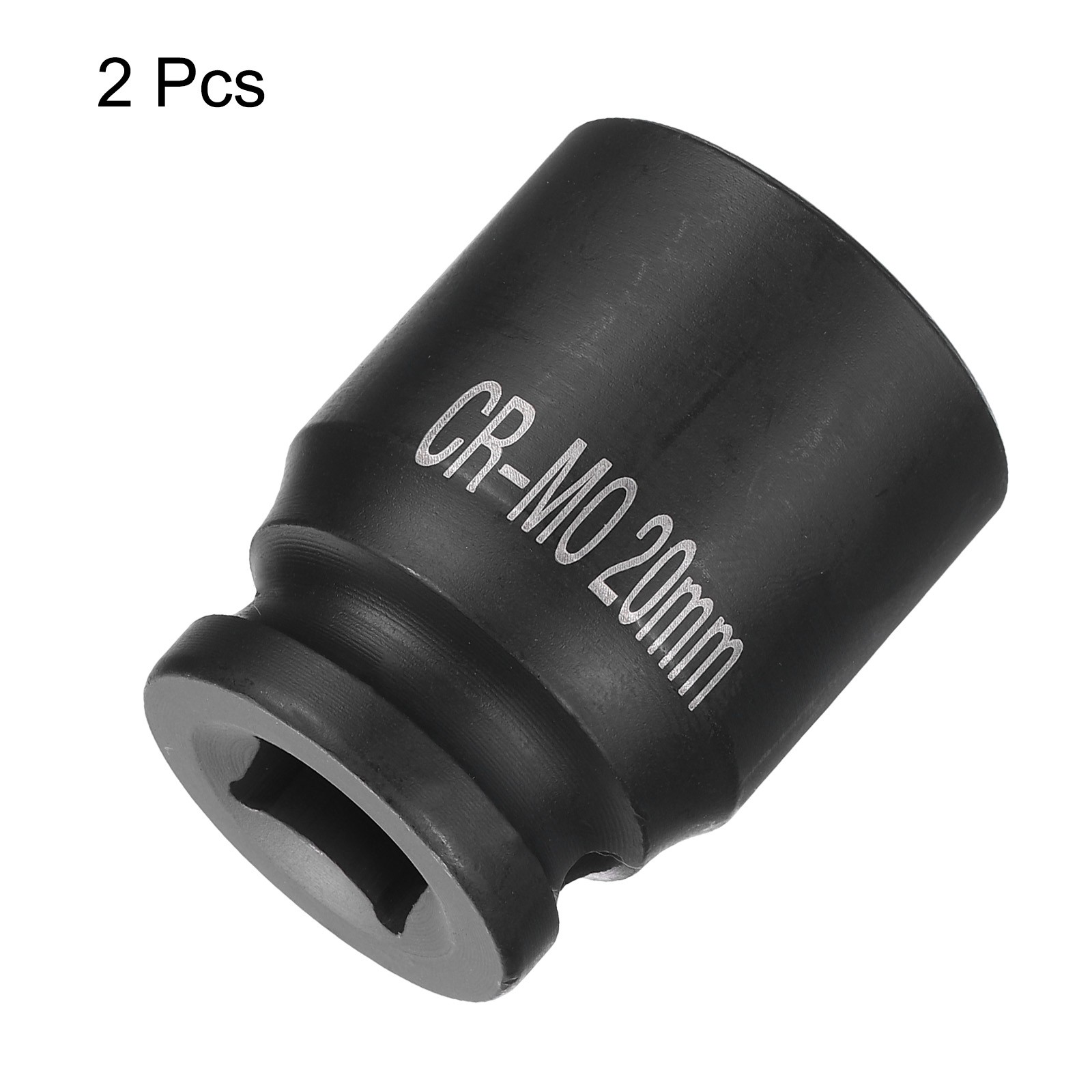 2pcs 4 Point Square Socket 1/2″ Drive 20mm Metric CR-MO Impact Wheel Socket
