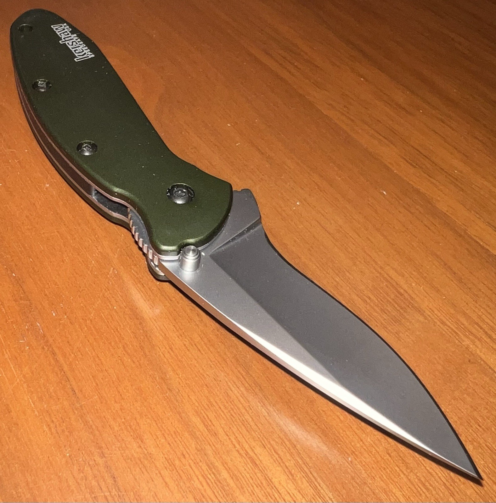 NEW! Kershaw Scallion Olive Drab 2.4” Pocket Knife (1620OL) – Ken Onion Design