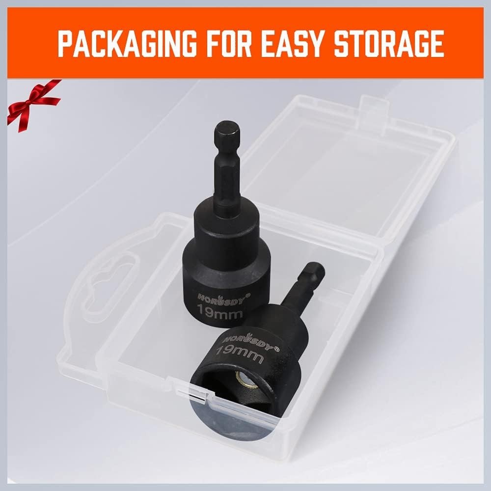 2-Pieces RV Leveling Scissor Jack Socket Drill Adapter, 1/4 Inch Hex Shank, F…
