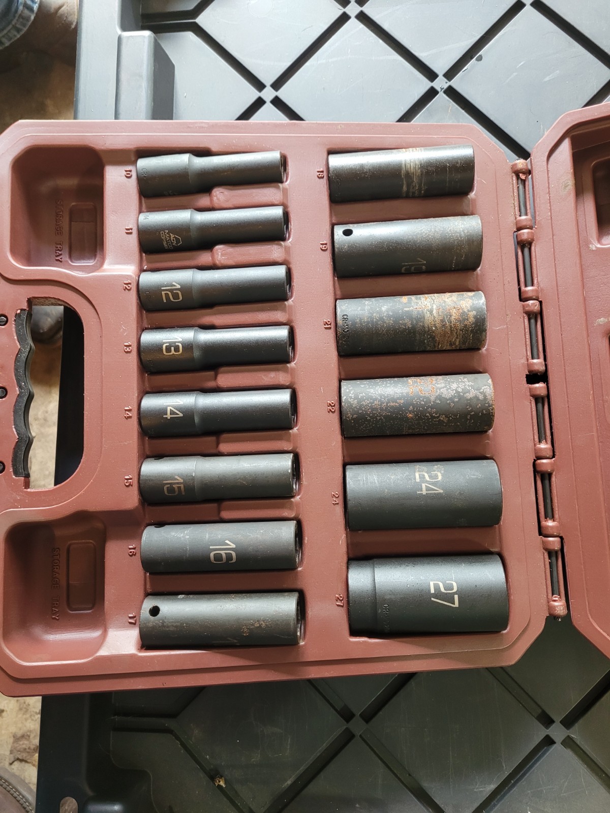 Matco Tools 1/2 Metric Impact Socket Set 14 Pieces In Storage Case